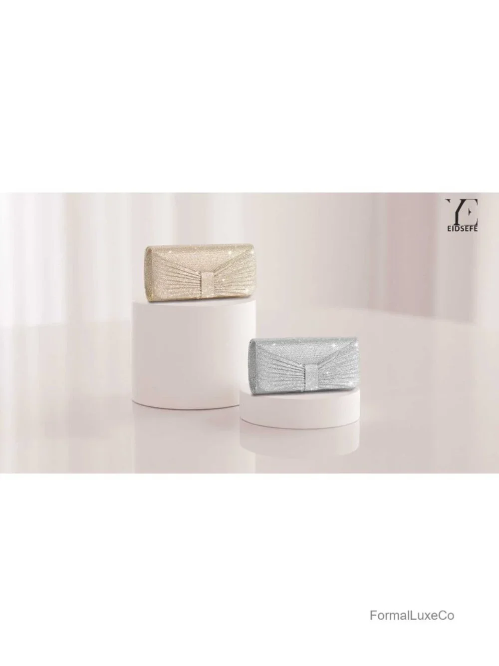 Evening Clutch Purse with Detachable Chain Sparkling Handbag